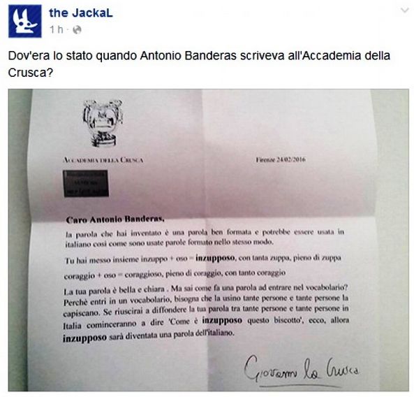 Banderas e la Crusca Banderas e